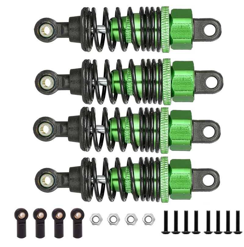 UURCSKY Aluminum Oil Filled RC Shocks Absorbers Damper for Tamiya TT01 Mf-01x 1/10 RC Car Upgrade Parts 4 pcs/set(Green) - Image 4